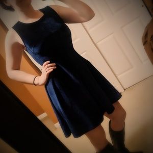 Beautiful Blue Velvet Dress